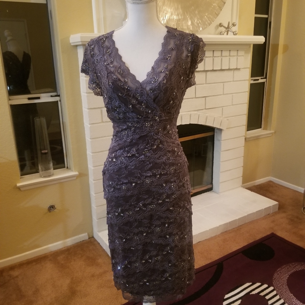 Grey Lace Dress